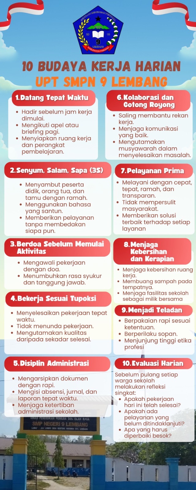 10 BUDAYA KERJA HARIAN